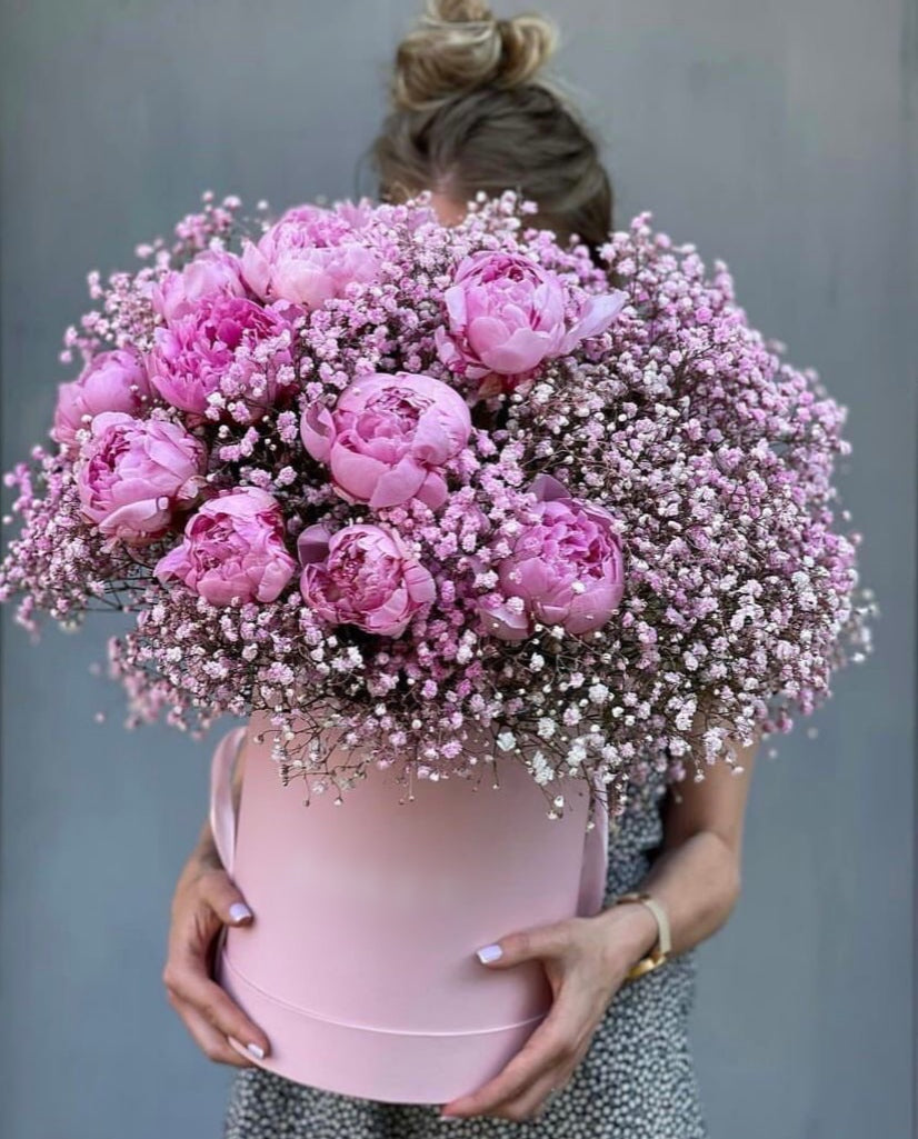 Peonies in the box