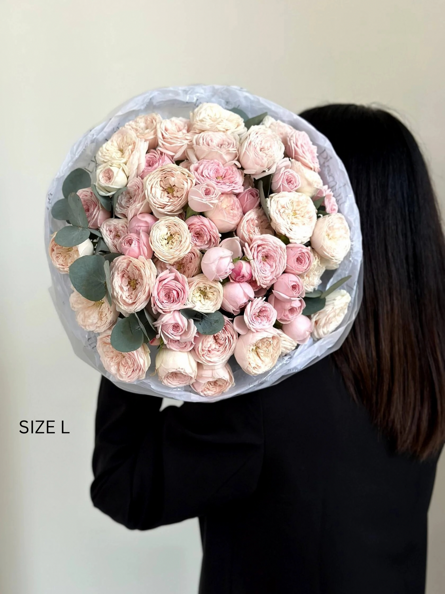 Bouquet of peony roses and eucalyptus #3