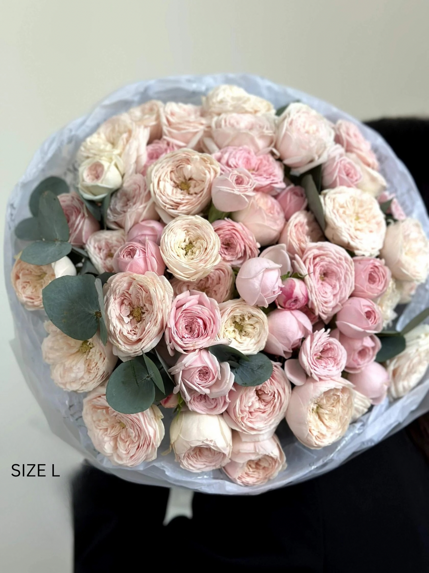 Bouquet of peony roses and eucalyptus #3