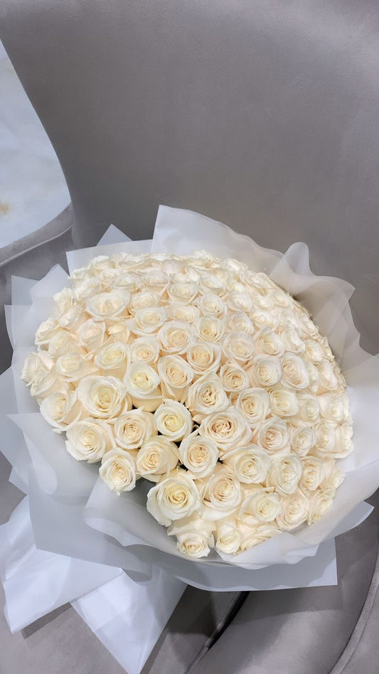 Bouquet "White dream" - white roses