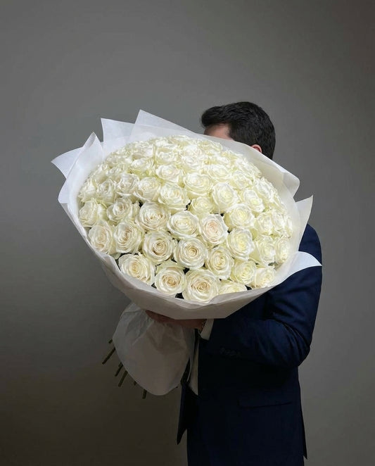 Bouquet "White dream" - white roses