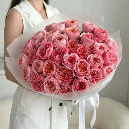 Bouquet of peony roses “Pink Expression”