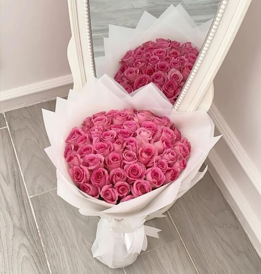 50 pink roses